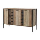 Wine Cabinet with 2 Strorage and open Selves Bar Cabinet Cupboard in Oak Colour-3