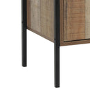 Wine Cabinet with 2 Strorage and open Selves Bar Cabinet Cupboard in Oak Colour-6