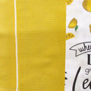 Home Oasis Set of 3 Printed Cotton Rich Tea Towels 50 x 70 cm Lemons Yellow-3
