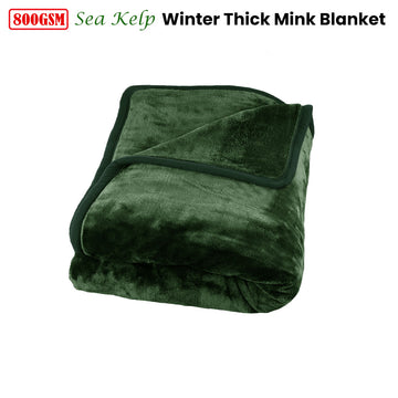J Elliot Home 800GSM Luxury Winter Thick Mink Blanket Sea Kelp King - 0
