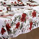 100% Cotton Ashdene Poinsettia Festive Christmas Holiday Tablecloth 150 x 300 cm-3