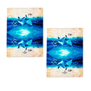 Ashdene Set of 2 Playful Dolphins Cotton Kitchen Tea Towels 50 x 70 cm Underwater Buddies-1