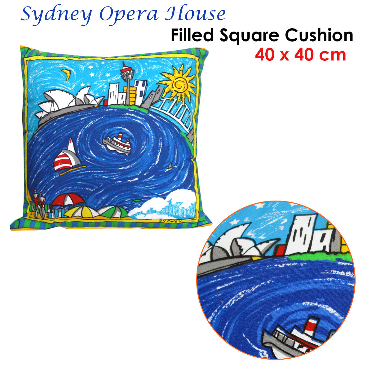 Rapee Sydney Opera House Filled Cushion 40 x 40 cm - 0