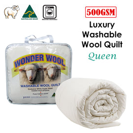 500GSM Washable Wool Quilt Queen - 0
