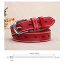 Classic Leather Belts for Women, Joyreap Genuine Leather Womens Belts Alloy Pin Buckle (Red)-3
