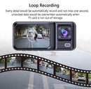 Front and Rear Triple Lens Dash Cam 1080P HD Three-Lens Driving Recorder Reversing Visual Recording-2