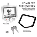 4-Piece T Handle Locks Tool Box With Keys Stainless Steel Trailer Camper Truck-4