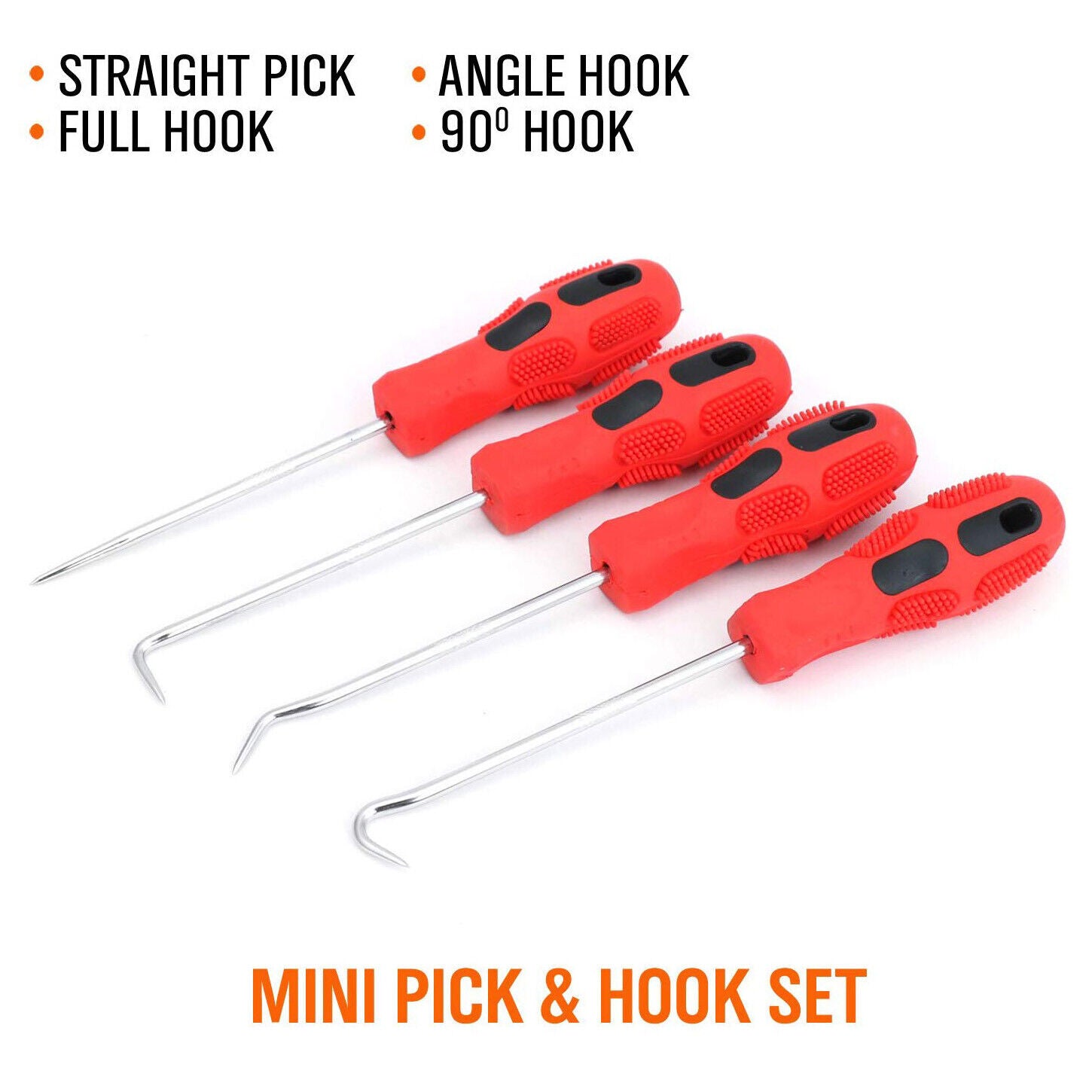 4x Car Pick and Hook Set O Ring Seal Remover Gasket Puller Remover Set - 0