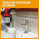 400W Drain Cleaner Electric Eel Rigid Plumbing Sewerage Pipe Machine 6 Cutters-11