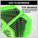 32Pcs Hex Key Set Allen Wrench Set Metric & SAE Storage Case L Shape Crv Au-8