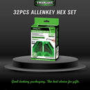 32Pcs Hex Key Set Allen Wrench Set Metric & SAE Storage Case L Shape Crv Au-9