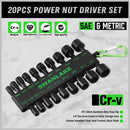 Swanlake 20Pcs Garden Tools Power Nut Driver Set Impact Drill SAE and Metric(will be no tracking)-4