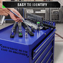 SWANLAKE 6-Piece Swivel Socket Organiser Set, 1/4-Inch x 26 Clips, 3/8-Inch x 26 Clips, 1/2-Inch x 22 Clips, Premium Quality Socket Storage Holders-6