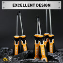 ELEAD 6Pcs Magnetic Screwdriver Set Phillips Slotted Non-Slip Handle Crv-8