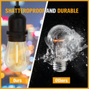 Solar Power 15 LED 18.2M Festoon String Lights Wedding Party WaterProof-9