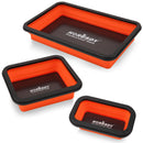HORUSDY 3Pc Orange Magnetic Parts Tray Set Tool Trays Storage Organizer Screw-1