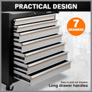HORUSDY 7 Drawer Tool Box Trolley Cabinet Storage Cart Garage Organiser Lockable-7