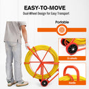 150M×8MM Fish Tape Puller Fiberglass Wire Cable Running Duct Rodder Heavy Duty-9