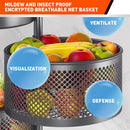 5 Tiers Kitchen Trolley Cart Wheels Round Vegetable Storage Holder Fruit Holder-5
