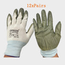 12Pairs Cotton Gloves Work Safety Glove Thick Heavy Seamless Heavy Duty Warehouse-1