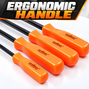HORUSDY 4-Piece Pry Bar Set, Heavy Dutyt with Ergonomic Handles and Black Oxide Finish, Ideal for Mechanics and DIY Projects-6