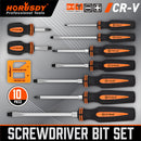HORUSDY 10Pcs Magnetic Screwdriver Set Phillips Slotted Holder Magnetizer Au-2