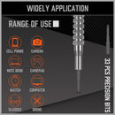 33 PC PRECISION SCREWDRIVER SET BITS PHILIP FLAT SLOTTED TORX HEX ELECTRONIC FIX-3