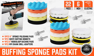 11Pcs 6" Buffing Waxing Polishing Pads Sponge Pad Set For Car Polisher Drill - 0