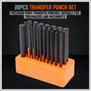 28x Center Transfer Punches Set Machinists Tool Punch Stand Heat Treated Steel-3