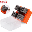 37Pcs 6mm Number & Capital Letter Stamp Set Punches Metal Plastic Wood Leather-2
