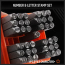 37Pcs 6mm Number & Capital Letter Stamp Set Punches Metal Plastic Wood Leather-3