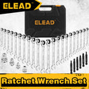 ELEAD 33Pcs Ratchet Wrench Set SAE Metric Wrench Phillips Slotted Bits Adapter-2