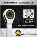 ELEAD 33Pcs Ratchet Wrench Set SAE Metric Wrench Phillips Slotted Bits Adapter-7