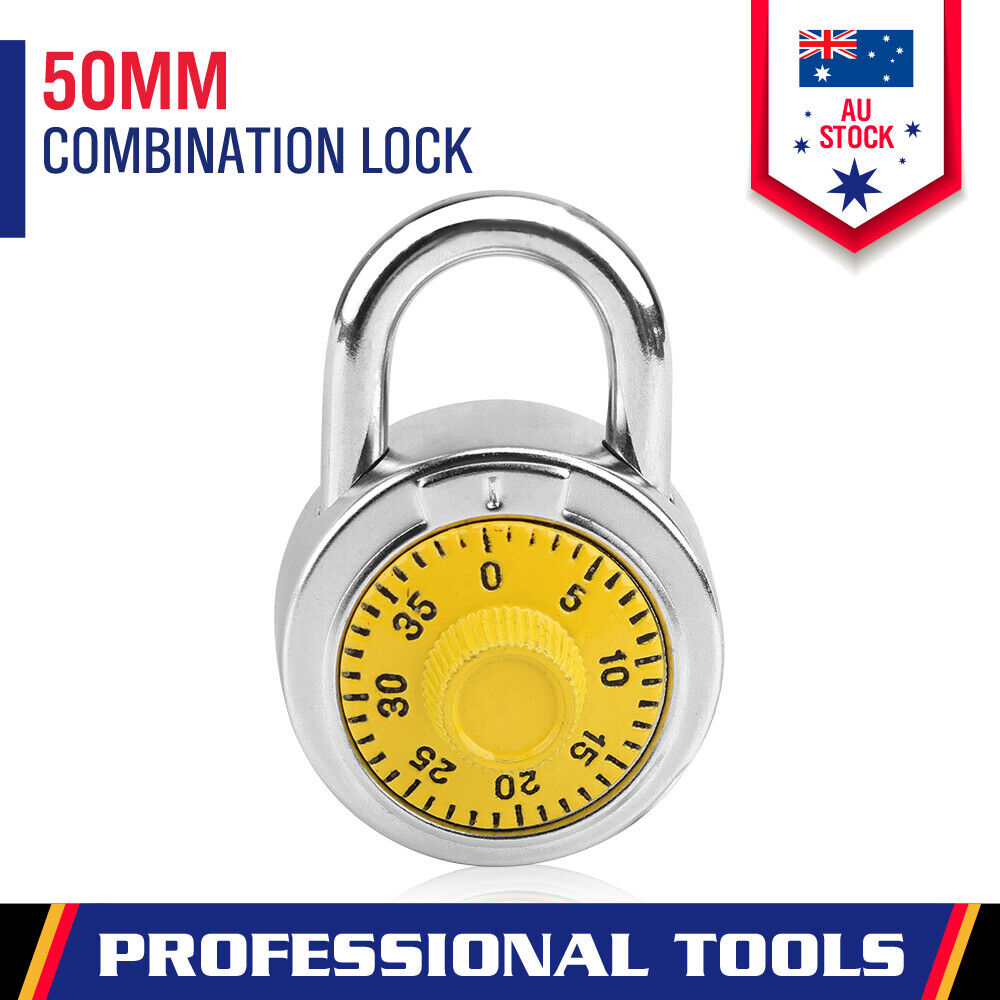 Lock Dial Combination Lock Gym Sports Locker Toolbox Case School Portable Au - 0