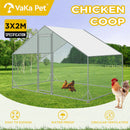 VaKa 3x2x1.95m Metal Walk-in Chicken Coop Rabbit Hutch Cage Hen House Chook Au-1