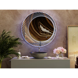 Bucciano Round LED Bathroom Wall Mirror - 0