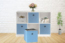 SORTI 33x33x27 CM Blue 6-Pack Foldable Storage Cubes - Fabric Bookcase Organizers for Toys and More-3