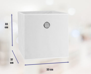 SORTI 33x33x27 CM Purple 6-Pack Foldable Storage Cubes - Fabric Bookcase Organizers for Toys and More - 0