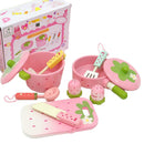 11 Pieces Kids Wooden Kitchen Play Set-1