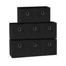 SORTI 27x28x27 CM Black 8-Pack Foldable Storage Cubes - Fabric Bookcase Organizers for Toys and More-1