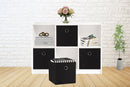 SORTI 27x28x27 CM Black 8-Pack Foldable Storage Cubes - Fabric Bookcase Organizers for Toys and More-3