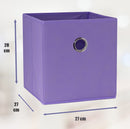 SORTI 27x28x27 CM Light Purple 8-Pack Foldable Storage Cubes - Fabric Bookcase Organizers for Toys and More-2
