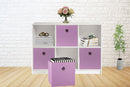 SORTI 27x28x27 CM Light Pink 8-Pack Foldable Storage Cubes - Fabric Bookcase Organizers for Toys and More-3