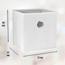 SORTI 27x28x27 CM White 8-Pack Foldable Storage Cubes - Fabric Bookcase Organizers for Toys and More-2
