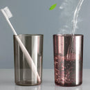 Bathroom Wall Mounted Toothbrush Holder Toothpaste Stand Storage Rack With Cup - Two Cups Set-7