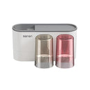 Bathroom Wall Mounted Toothbrush Holder Toothpaste Stand Storage Rack With Cup - Two Cups Set-6