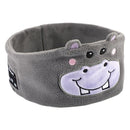 Cute Bluetooth Headband Headphones Wireless Sleep Music Mask with Mic - Grey-Hippo-7
