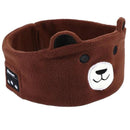 Cute Bluetooth Headband Headphones Wireless Sleep Music Mask with Mic - Grey-Hippo-10