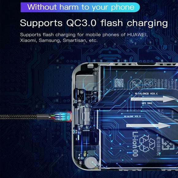 Red Black Baseus 60W 100W USB C to Type C Charger Cable PD Fast Charge For Samsung - 2m 100w