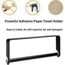 Paper Towel Holder Under Cabinet Wall Mount Stainless Steel Rack Kitchen - Silver-9